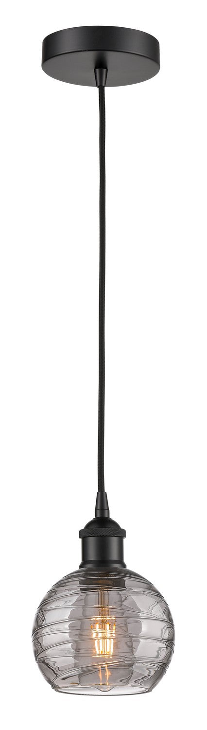 Innovations 616-1P-BK-G1213-6SM One Light Mini Pendant, Matte Black