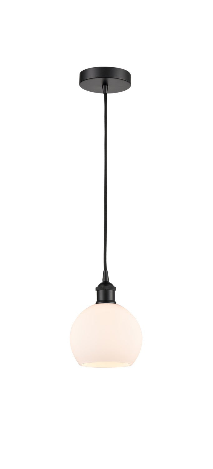 Innovations 616-1P-BK-G121-6 One Light Mini Pendant, Matte Black
