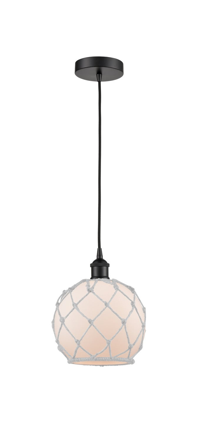 Innovations 616-1P-BK-G121-8RW One Light Mini Pendant, Matte Black
