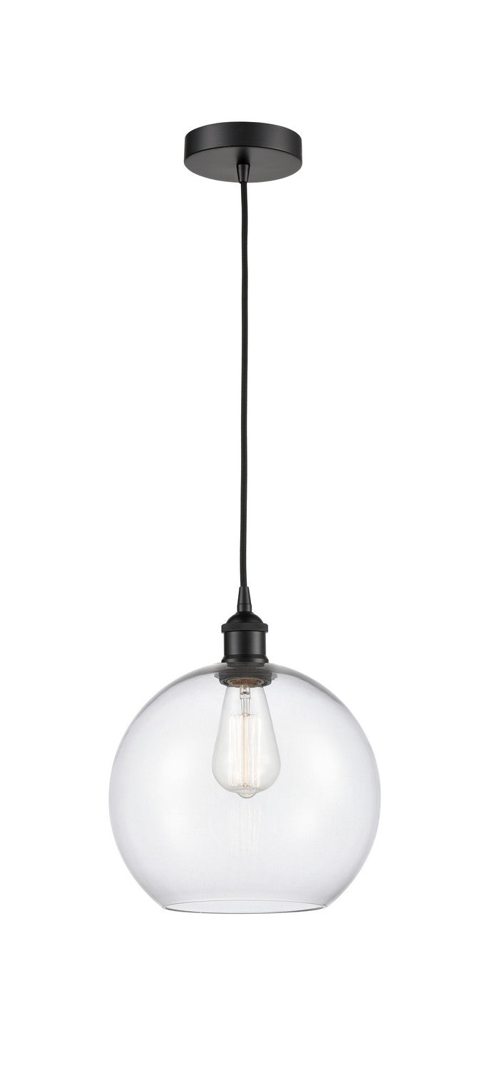 Innovations 616-1P-BK-G122-10 One Light Mini Pendant, Matte Black