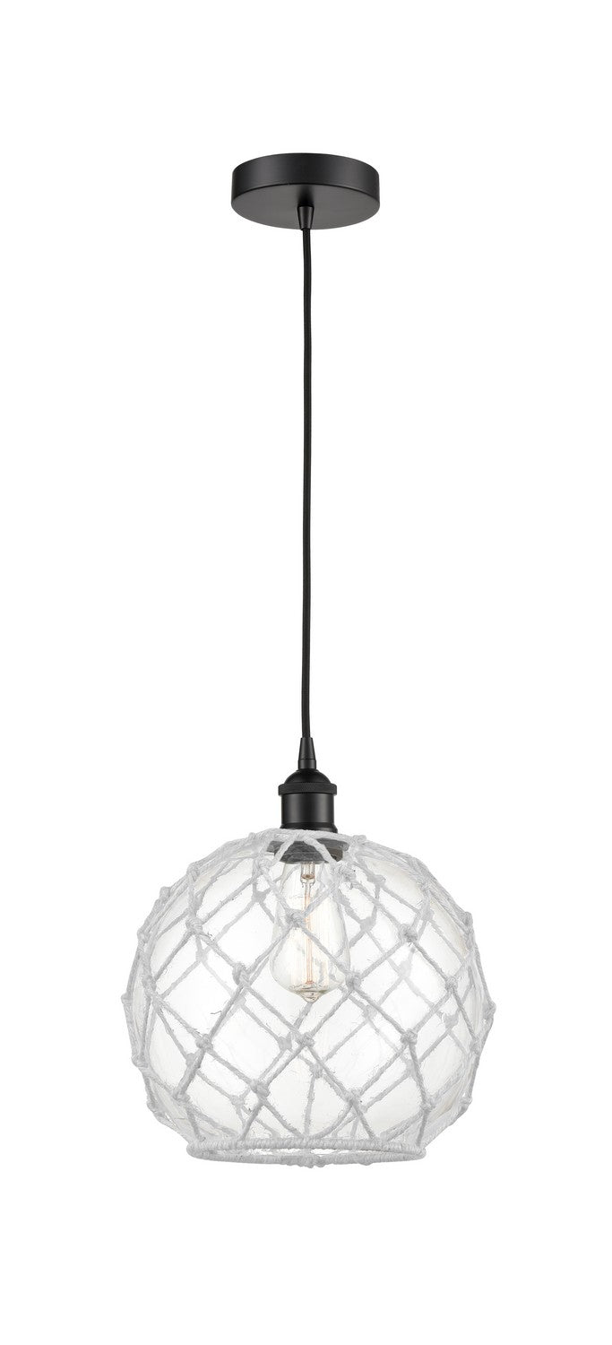 Innovations 616-1P-BK-G122-10RW One Light Mini Pendant, Matte Black