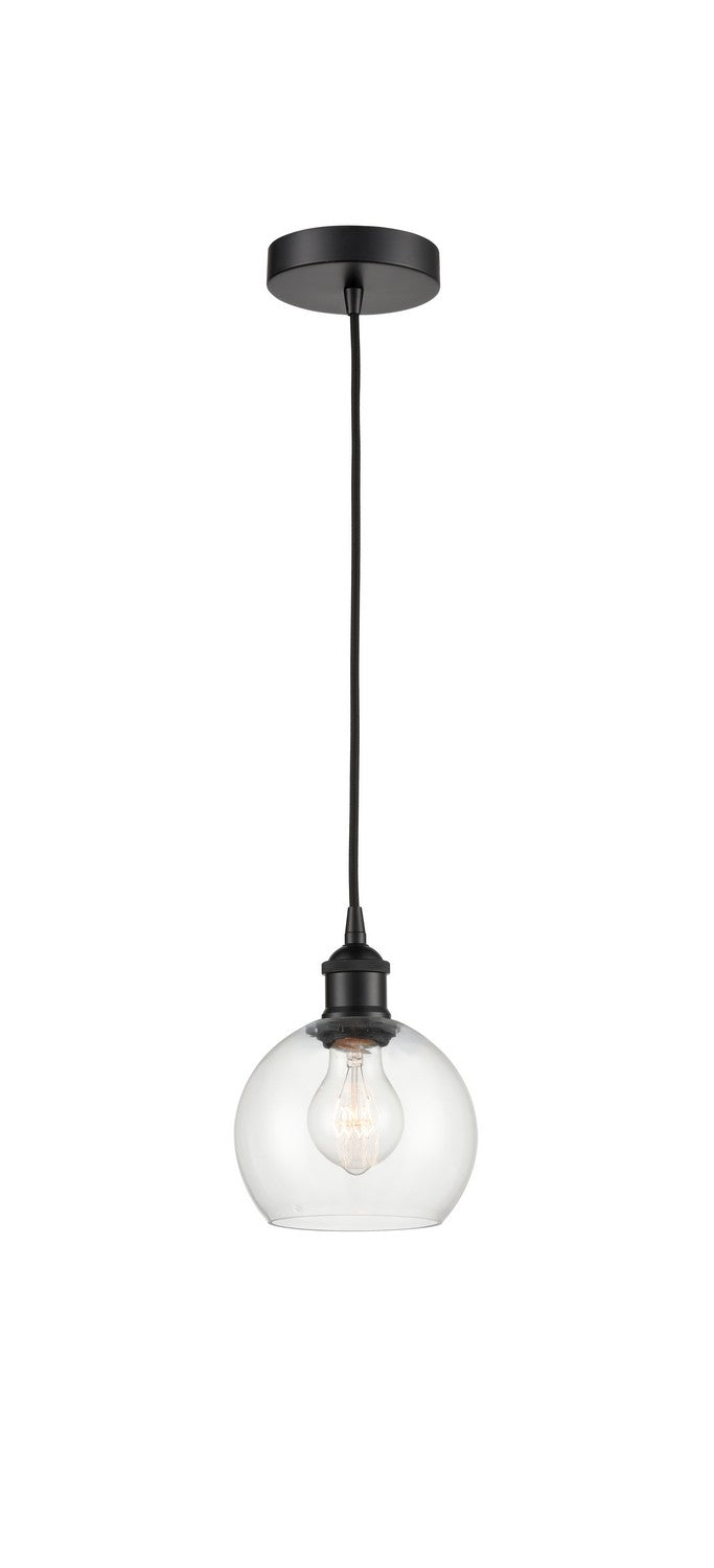 Innovations 616-1P-BK-G122-6 One Light Mini Pendant, Matte Black