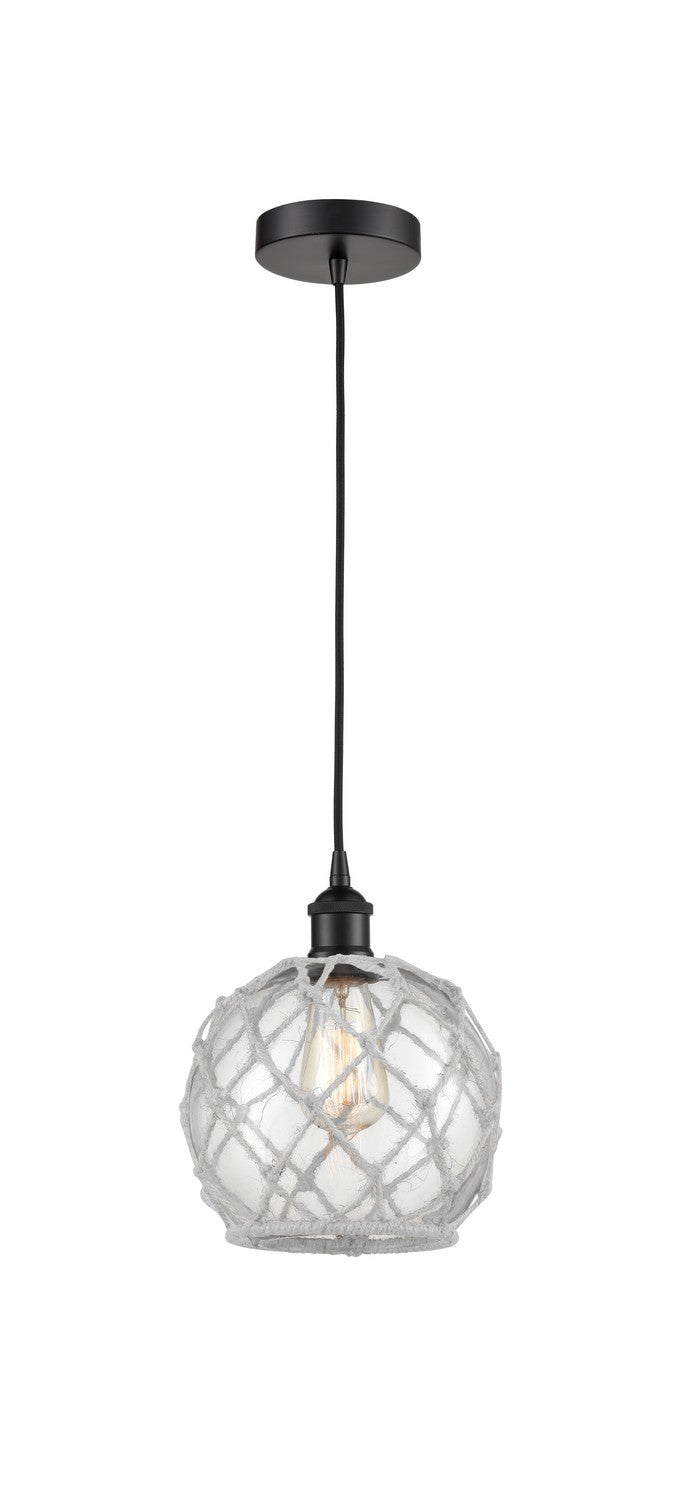 Innovations 616-1P-BK-G122-8RW One Light Mini Pendant, Matte Black