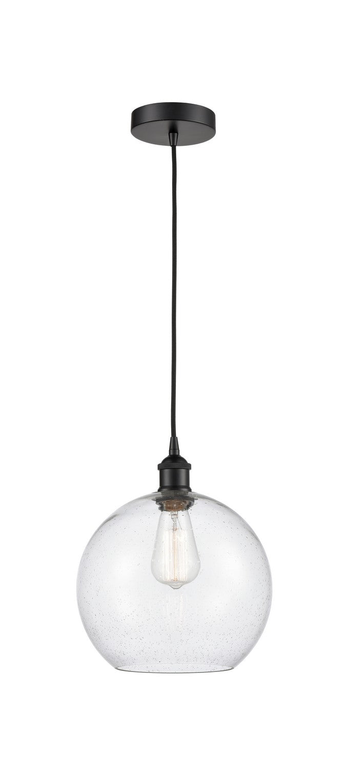Innovations 616-1P-BK-G124-10 One Light Mini Pendant, Matte Black