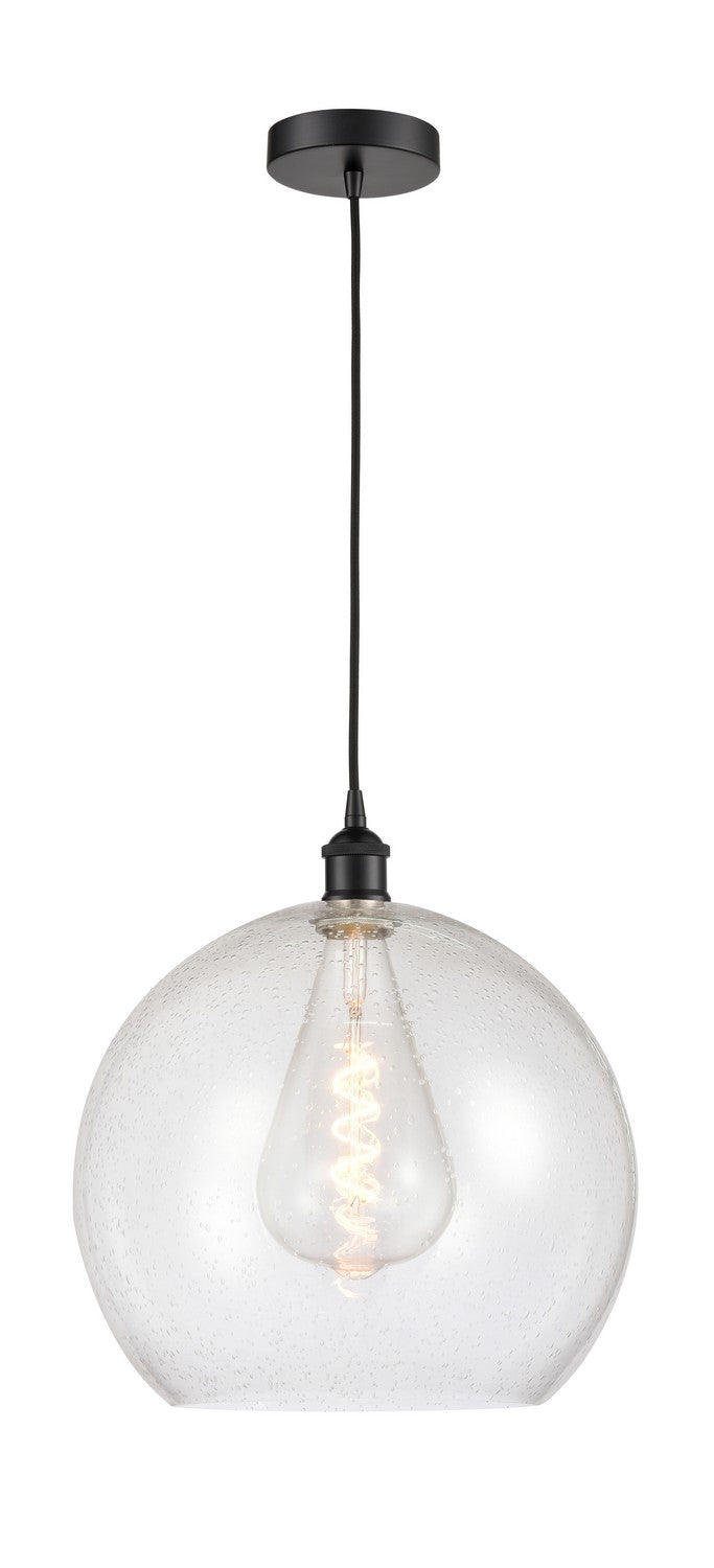 Innovations 616-1P-BK-G124-14 One Light Pendant, Matte Black
