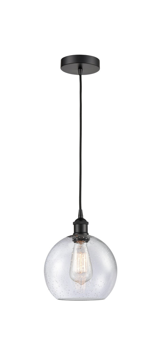 Innovations 616-1P-BK-G124-8 One Light Mini Pendant, Matte Black