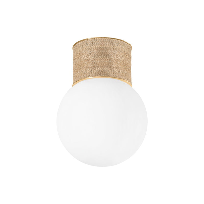 Hudson Valley 4401-VGL One Light Flush Mount, Vintage Gold Leaf