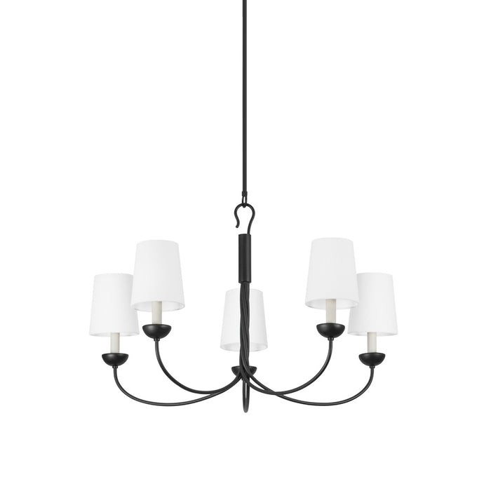 Hudson Valley 5305-AI Five Light Chandelier, Aged Iron
