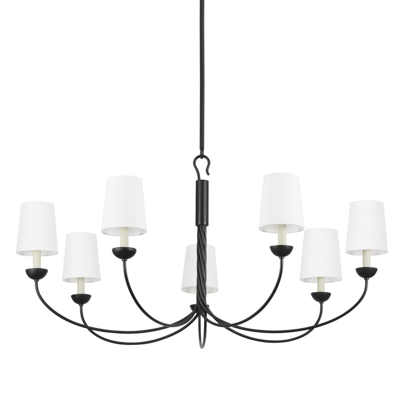 Hudson Valley 5307-AI Seven Light Chandelier, Aged Iron