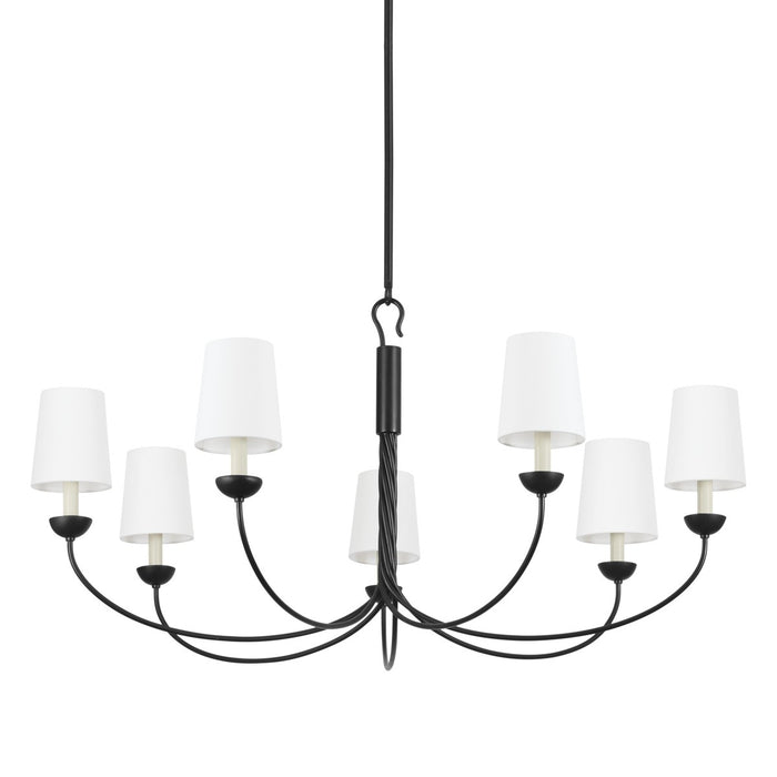 Hudson Valley 5307-AI Seven Light Chandelier, Aged Iron