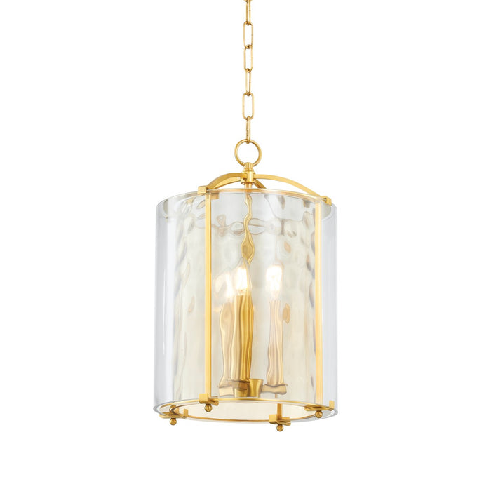 Hudson Valley 6003-AGB Three Light Lantern, Aged Brass