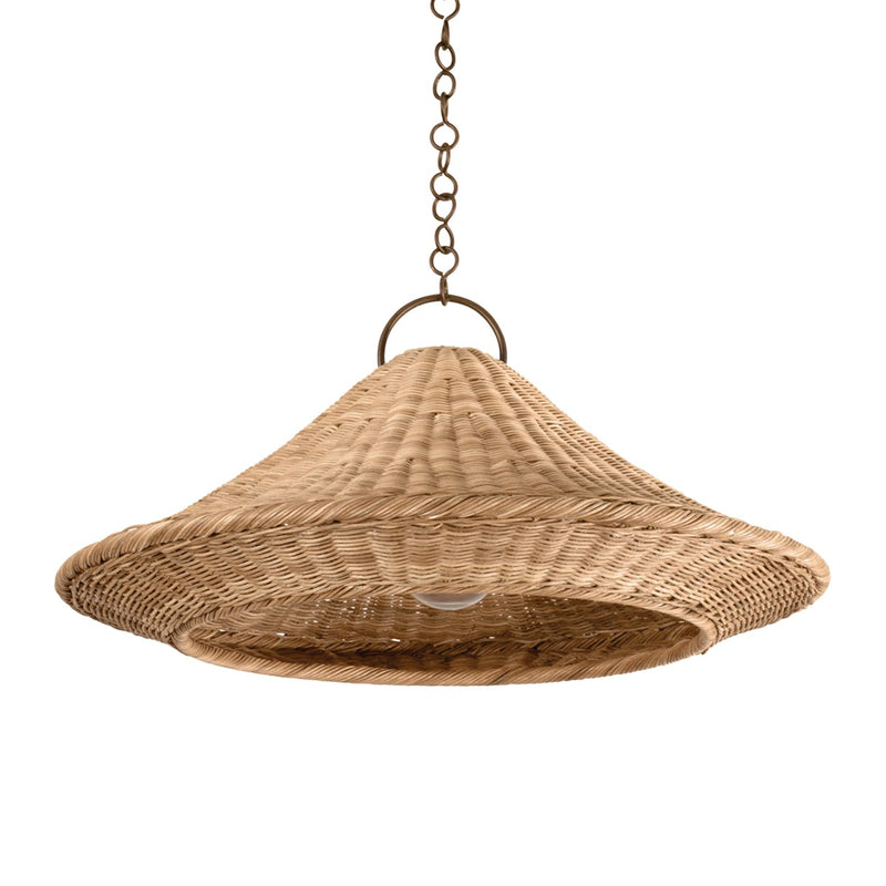 Hudson Valley 7432-BRL One Light Pendant, Bronze Leaf