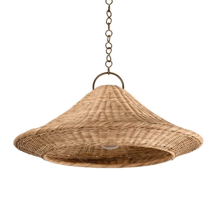 Hudson Valley 7432-BRL One Light Pendant, Bronze Leaf