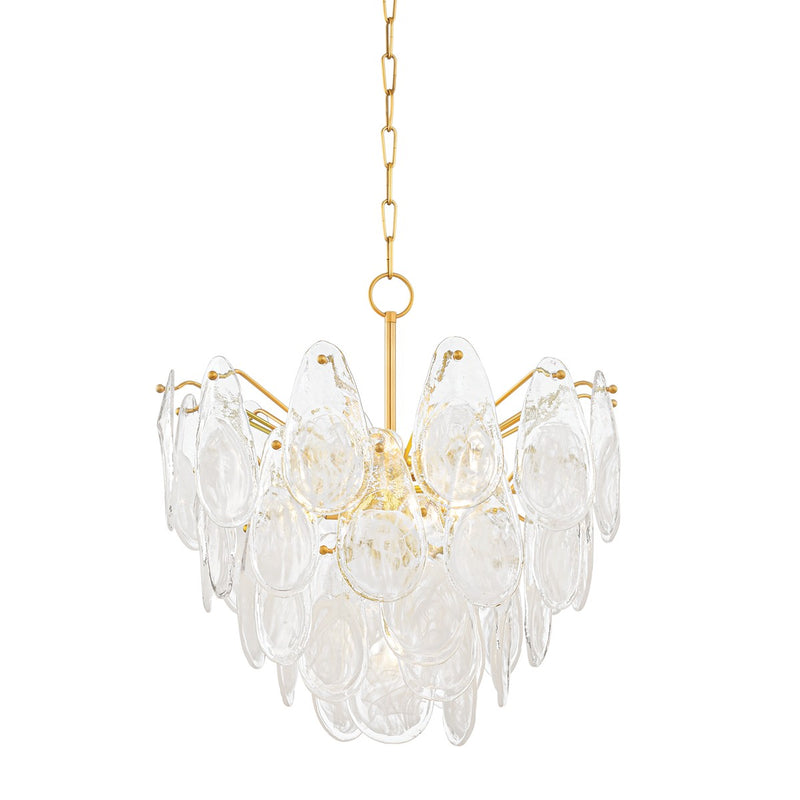 Hudson Valley 8307-AGB Seven Light Chandelier, Aged Brass