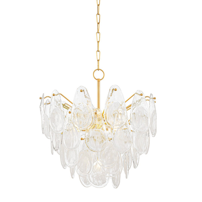 Hudson Valley 8307-AGB Seven Light Chandelier, Aged Brass