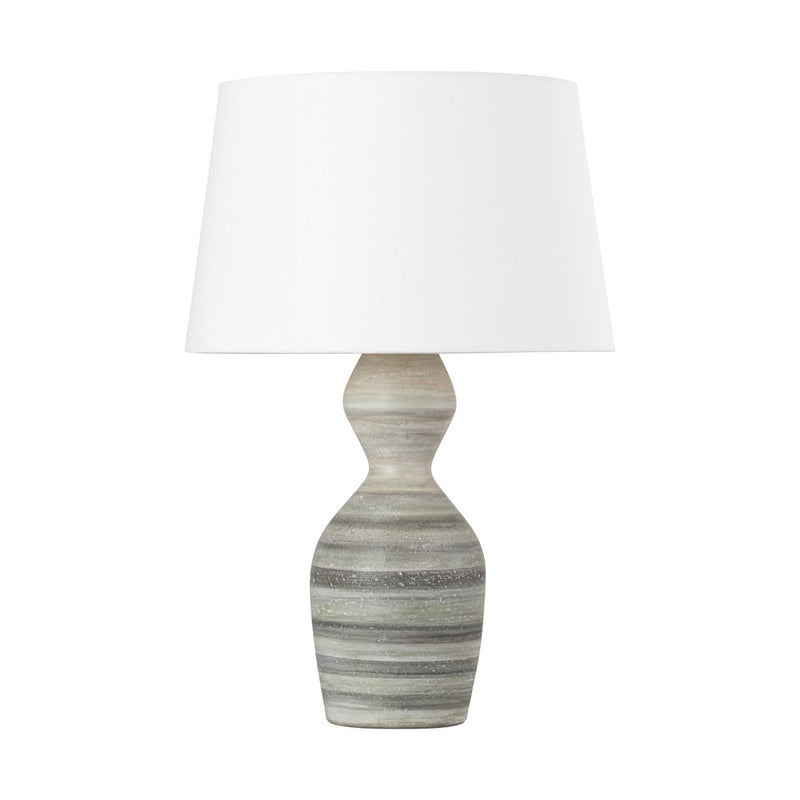 Hudson Valley L7329-VGL/CWD One Light Table Lamp, Vintage Gold Leaf/ Ceramic White Dune