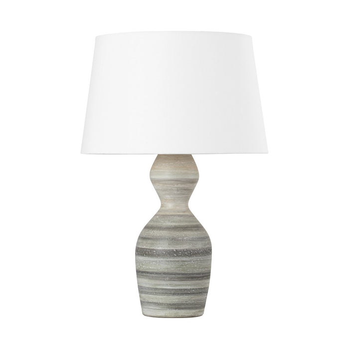 Hudson Valley L7329-VGL/CWD One Light Table Lamp, Vintage Gold Leaf/ Ceramic White Dune