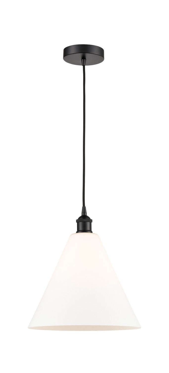 Innovations 616-1P-BK-GBC-121 One Light Mini Pendant, Matte Black