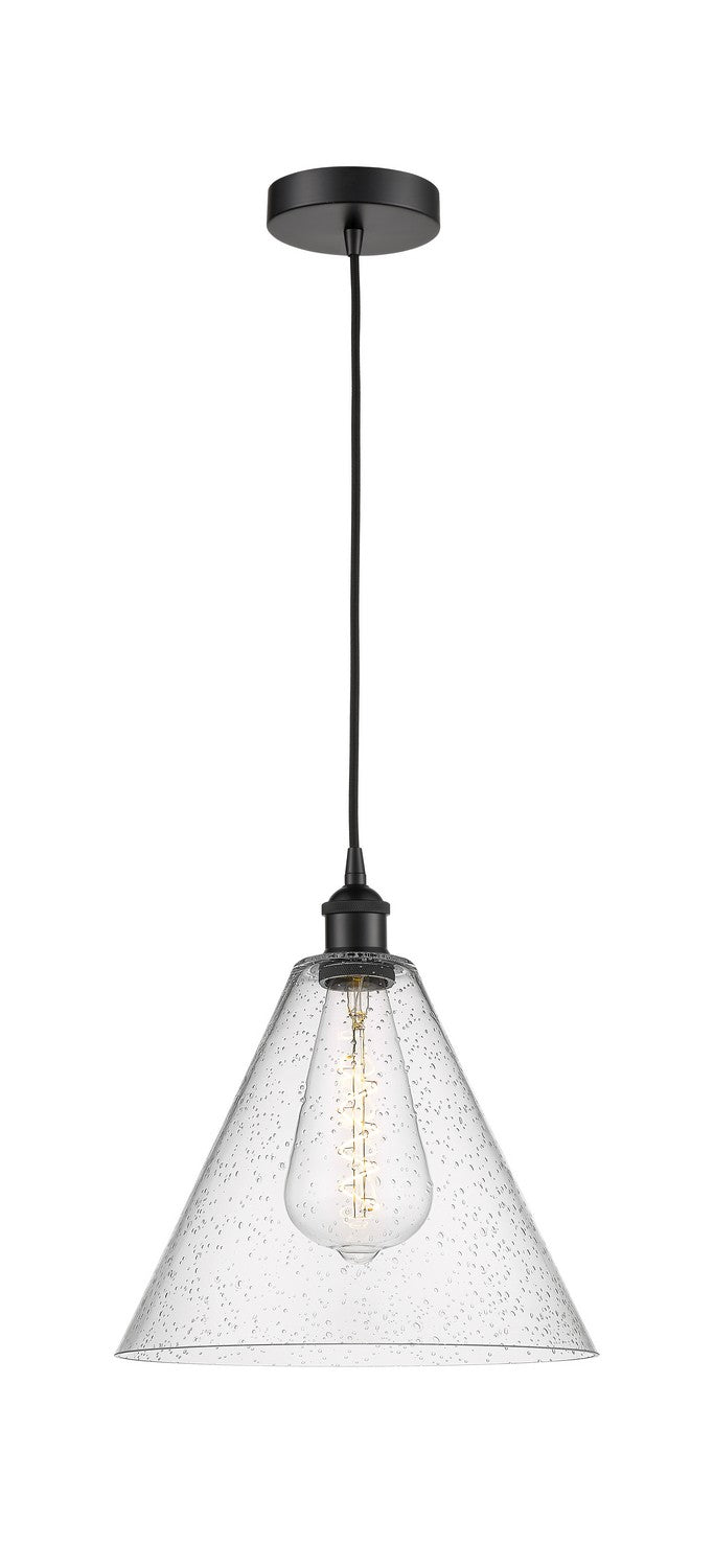 Innovations 616-1P-BK-GBC-124 One Light Mini Pendant, Matte Black