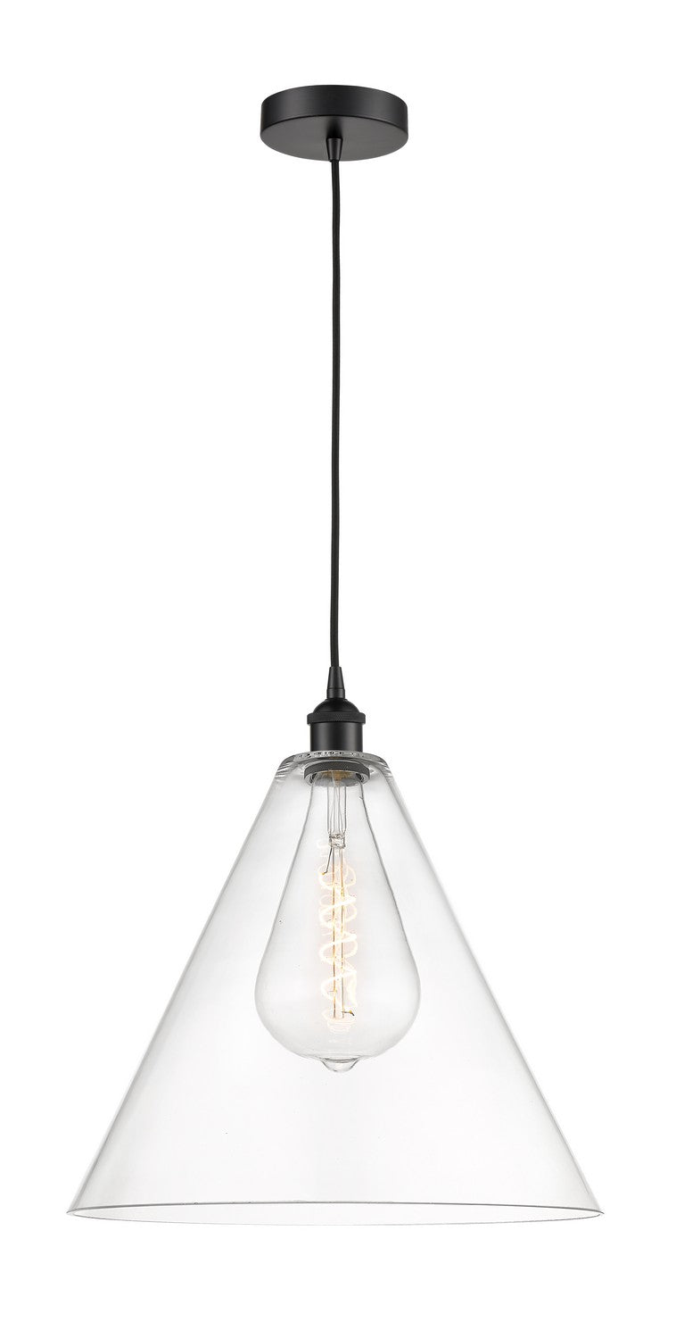 Innovations 616-1P-BK-GBC-162 One Light Pendant, Matte Black