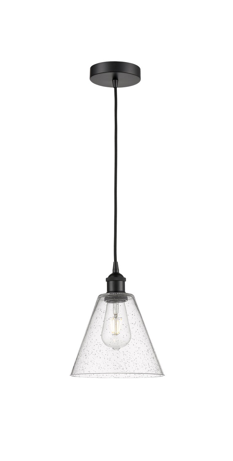Innovations 616-1P-BK-GBC-84 One Light Mini Pendant, Matte Black