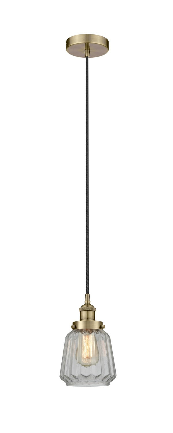 Innovations 616-1PH-AB-G142 One Light Mini Pendant, Antique Brass