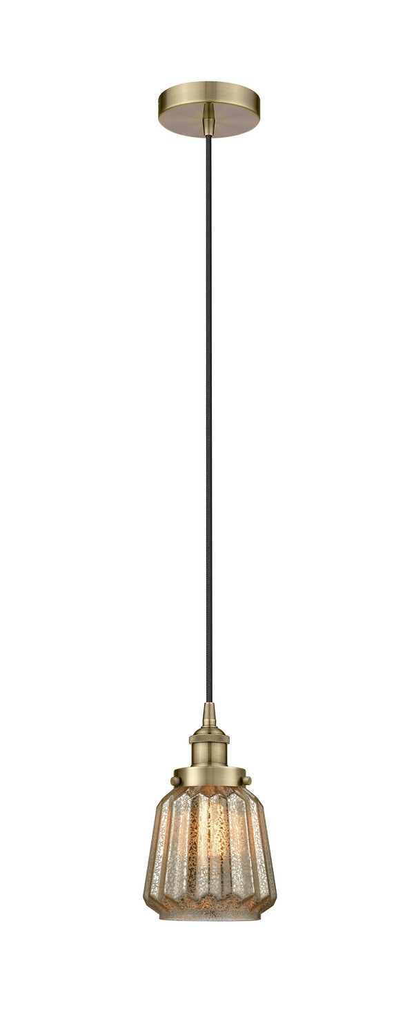 Innovations 616-1PH-AB-G146 One Light Mini Pendant, Antique Brass