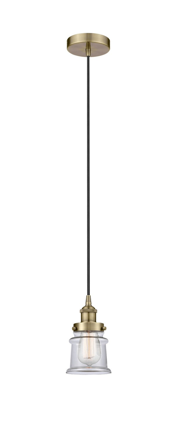 Innovations 616-1PH-AB-G182S One Light Mini Pendant, Antique Brass