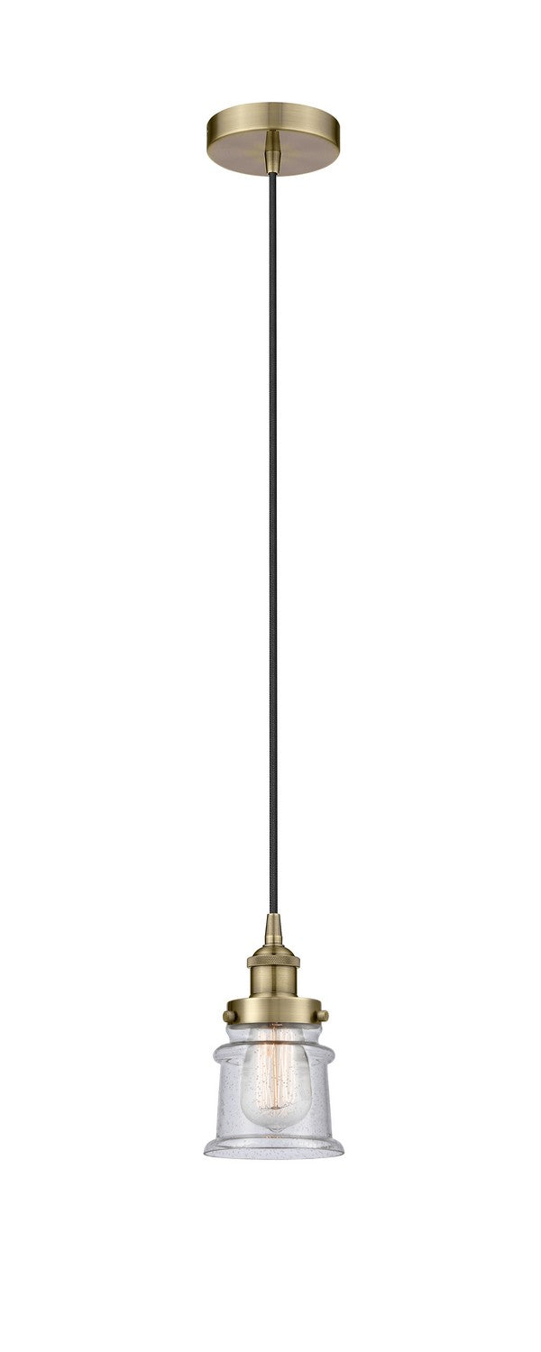 Innovations 616-1PH-AB-G184S One Light Mini Pendant, Antique Brass
