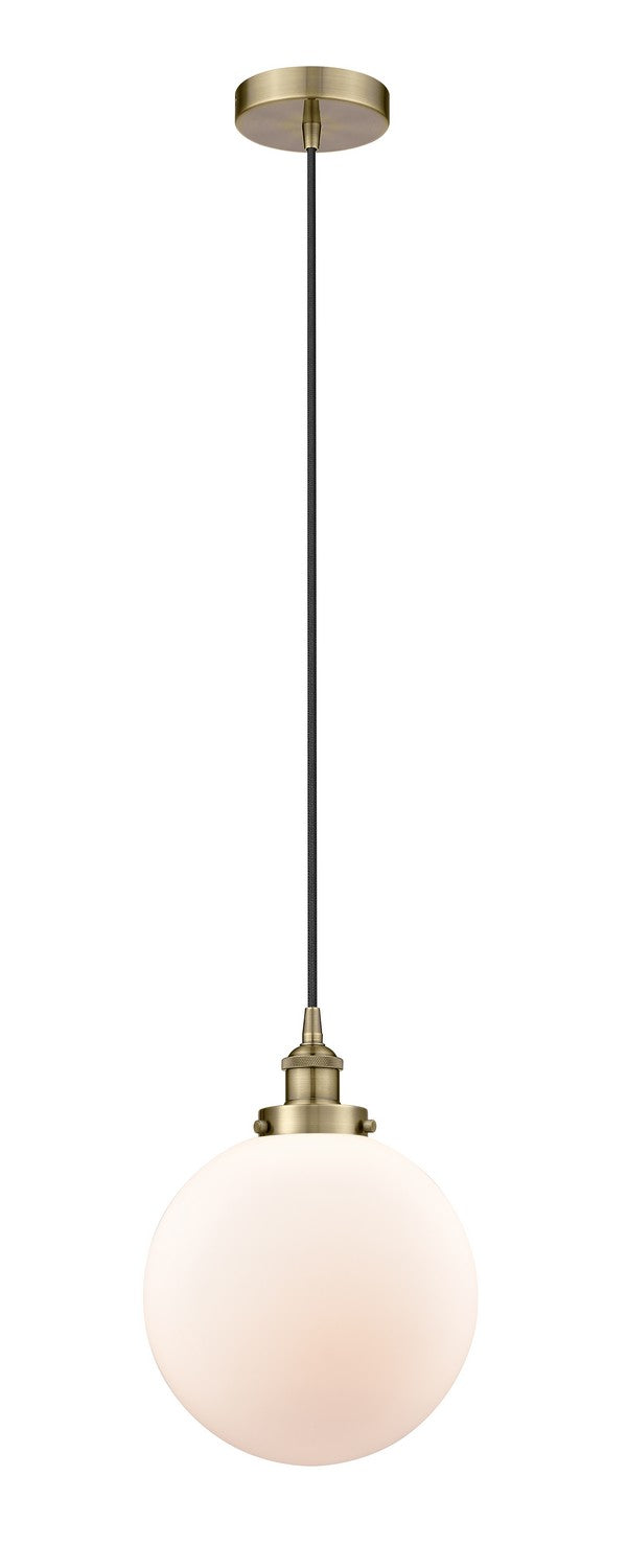 Innovations 616-1PH-AB-G201-10 One Light Mini Pendant, Antique Brass