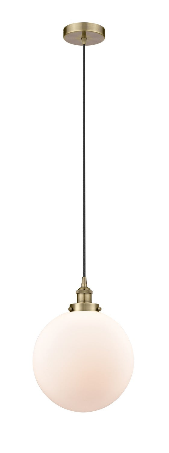 Innovations 616-1PH-AB-G201-12 One Light Mini Pendant, Antique Brass