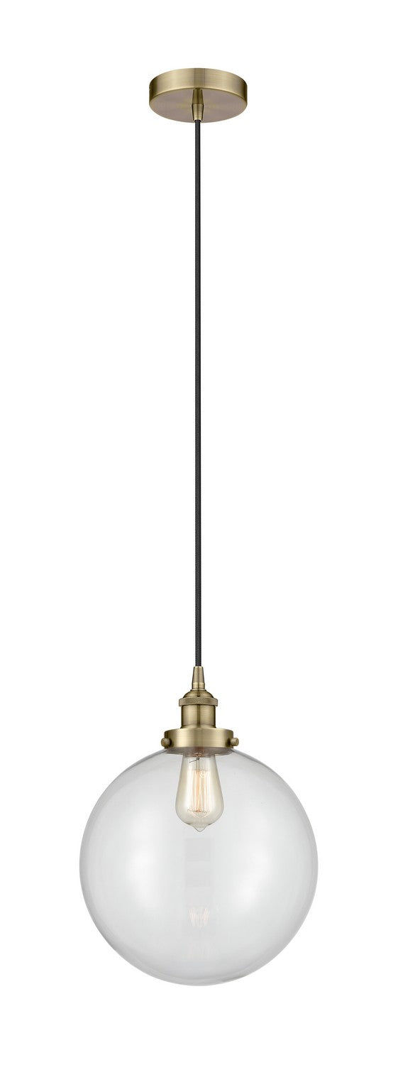 Innovations 616-1PH-AB-G202-12 One Light Mini Pendant, Antique Brass