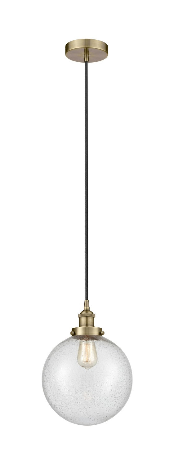 Innovations 616-1PH-AB-G204-10 One Light Mini Pendant, Antique Brass