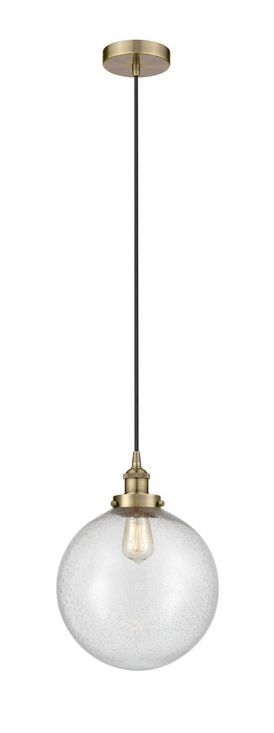 Innovations 616-1PH-AB-G204-12 One Light Mini Pendant, Antique Brass