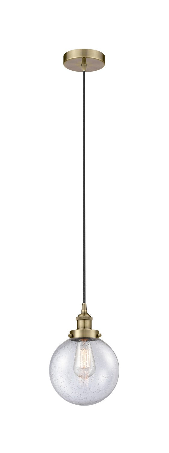 Innovations 616-1PH-AB-G204-8 One Light Mini Pendant, Antique Brass