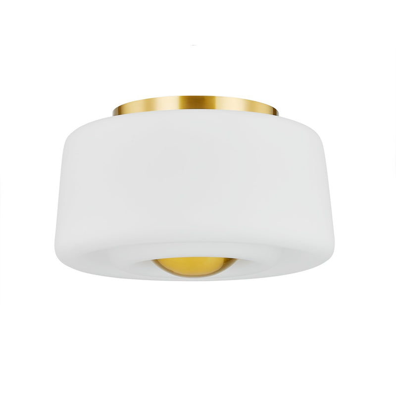 Mitzi H837502-AGB Two Light Flush Mount, Aged Brass