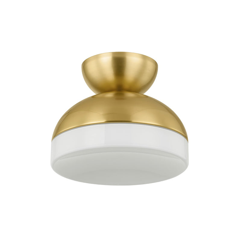 Mitzi H851501-AGB One Light Flush Mount, Aged Brass