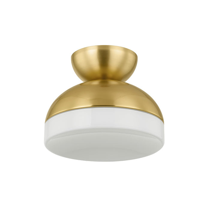 Mitzi H851501-AGB One Light Flush Mount, Aged Brass