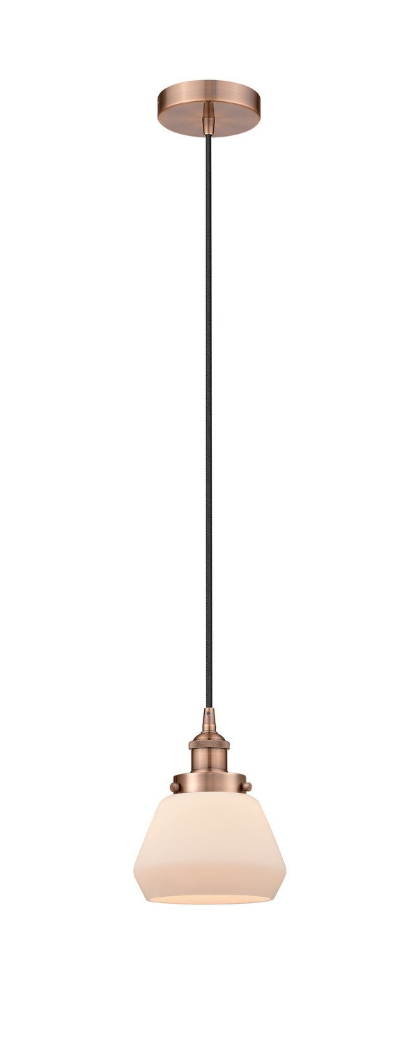 Innovations 616-1PH-AC-G171 One Light Mini Pendant, Antique Copper