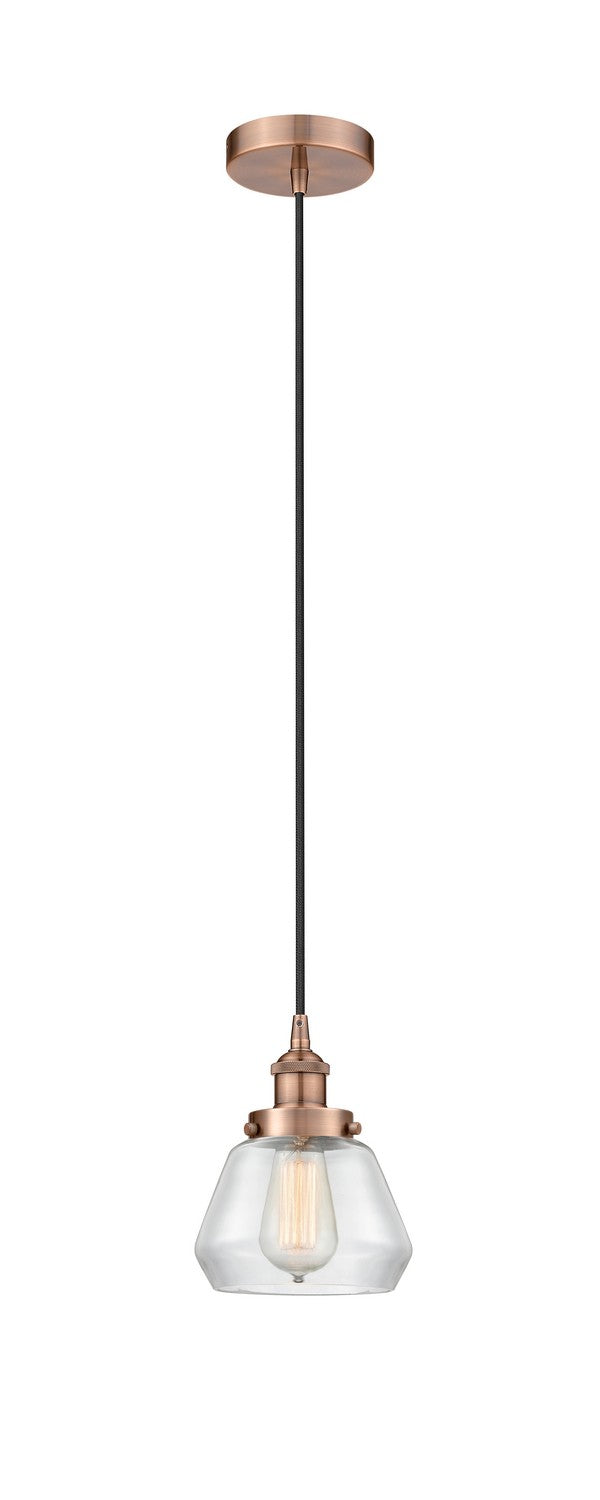 Innovations 616-1PH-AC-G172 One Light Mini Pendant, Antique Copper