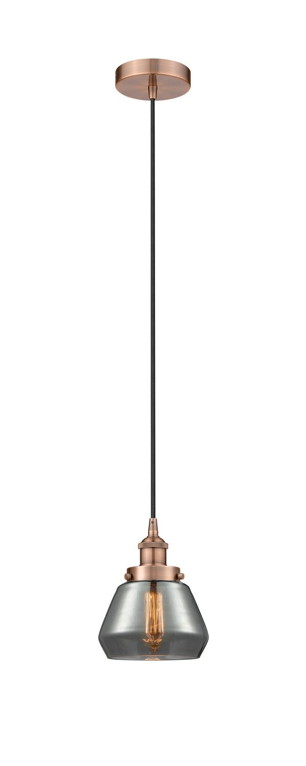 Innovations 616-1PH-AC-G173 One Light Mini Pendant, Antique Copper
