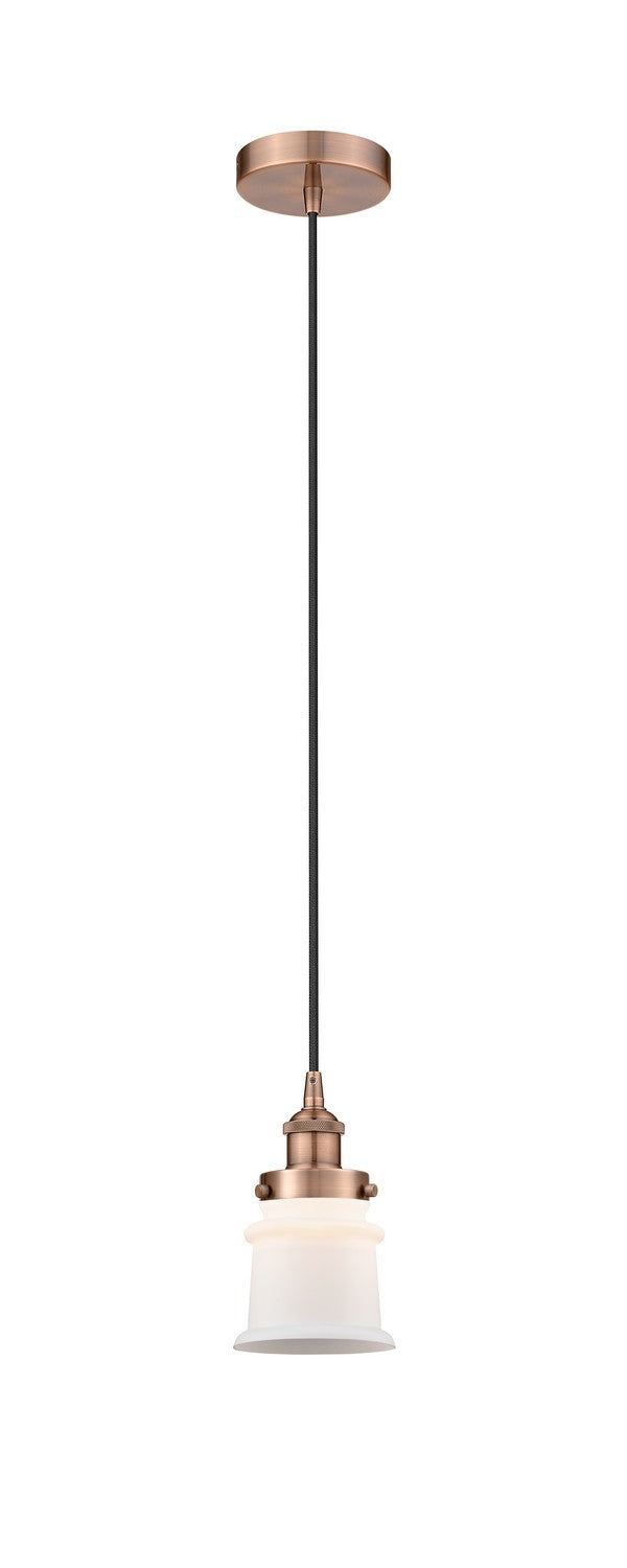 Innovations 616-1PH-AC-G181S One Light Mini Pendant, Antique Copper