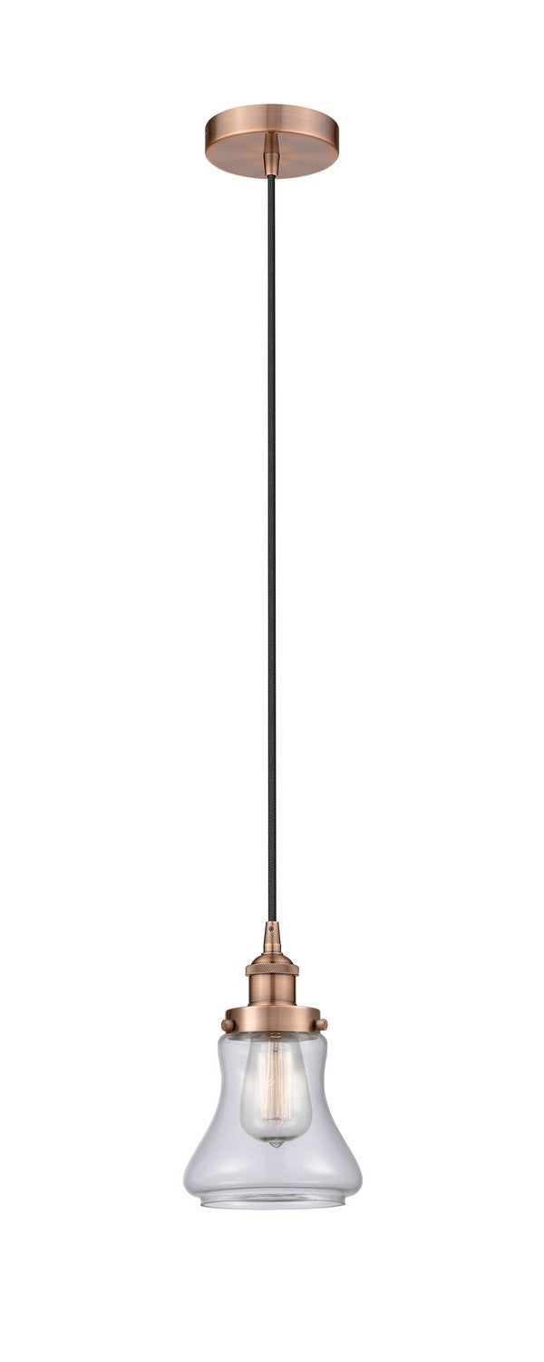 Innovations 616-1PH-AC-G192 One Light Mini Pendant, Antique Copper