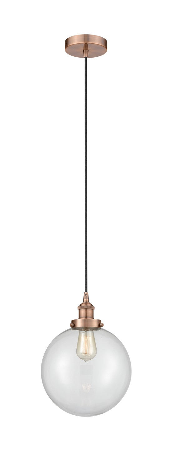 Innovations 616-1PH-AC-G202-10 One Light Mini Pendant, Antique Copper