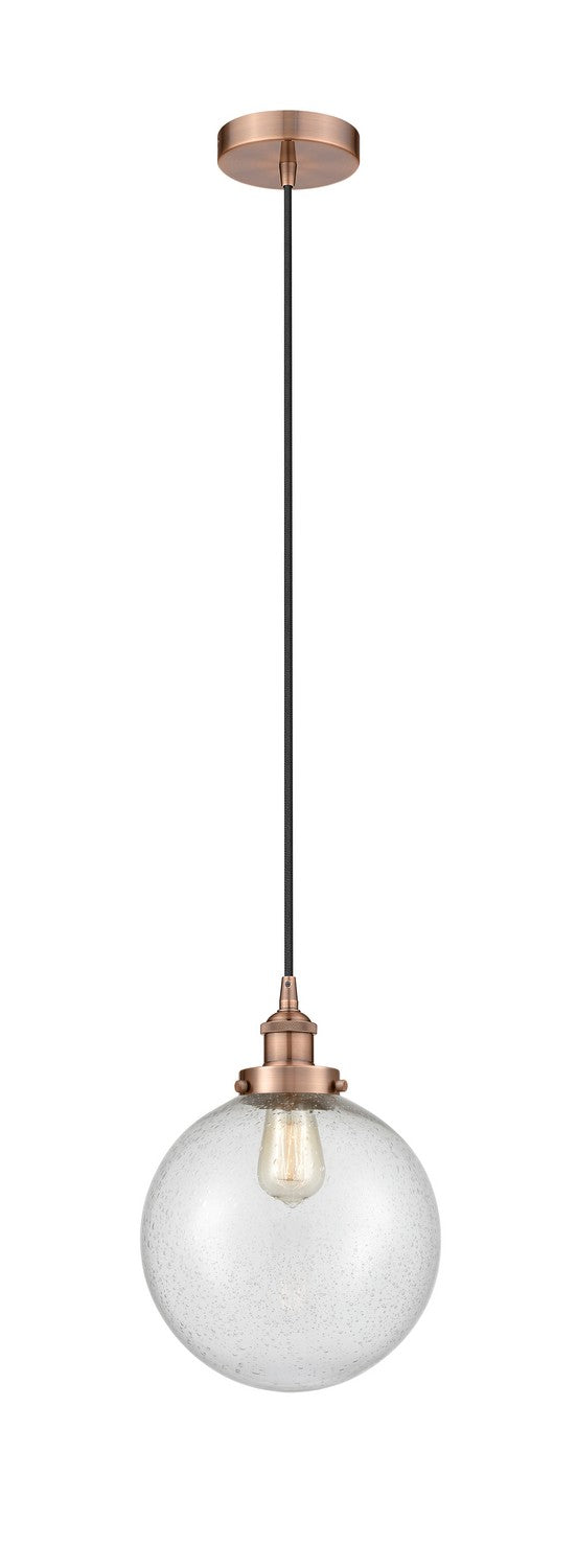 Innovations 616-1PH-AC-G204-10 One Light Mini Pendant, Antique Copper