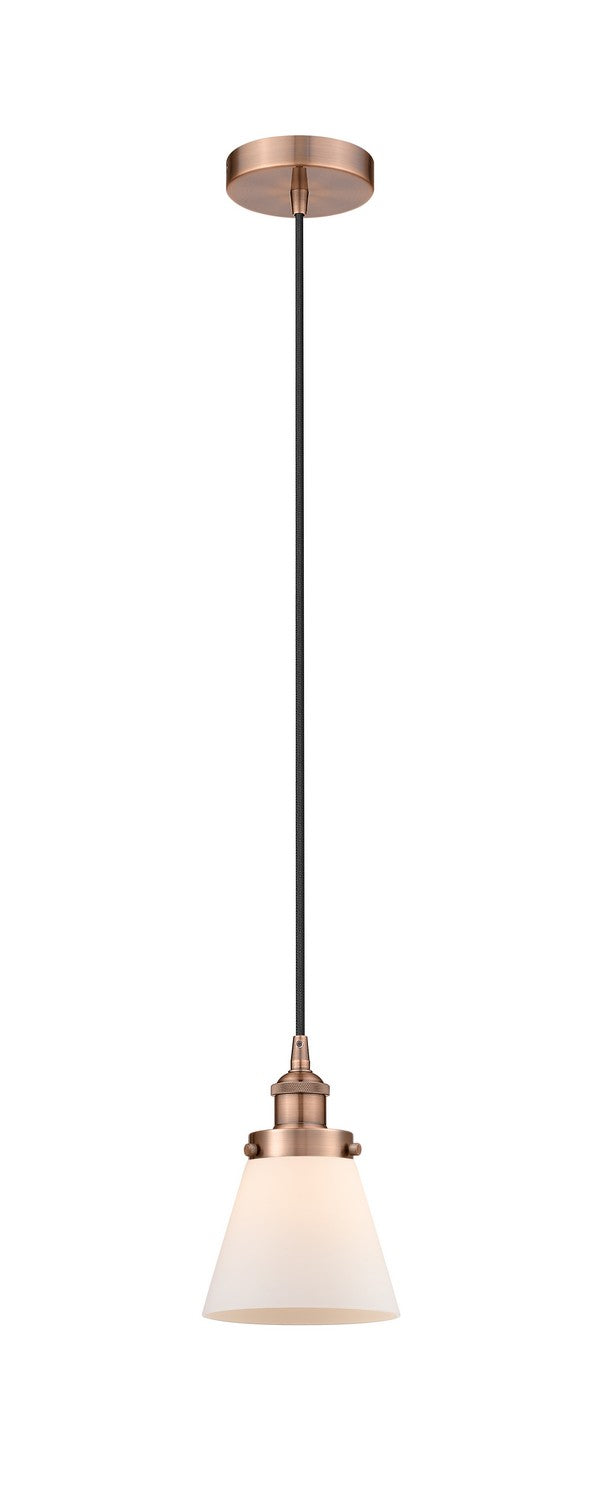 Innovations 616-1PH-AC-G61 One Light Mini Pendant, Antique Copper