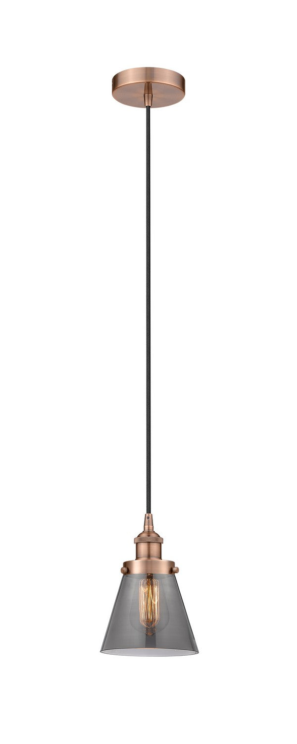 Innovations 616-1PH-AC-G63 One Light Mini Pendant, Antique Copper