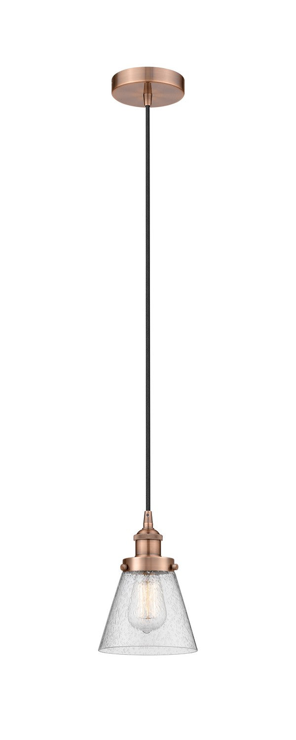 Innovations 616-1PH-AC-G64 One Light Mini Pendant, Antique Copper