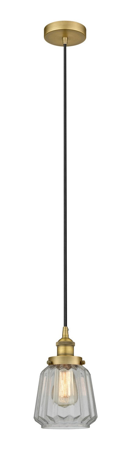 Innovations 616-1PH-BB-G142 One Light Mini Pendant, Brushed Brass