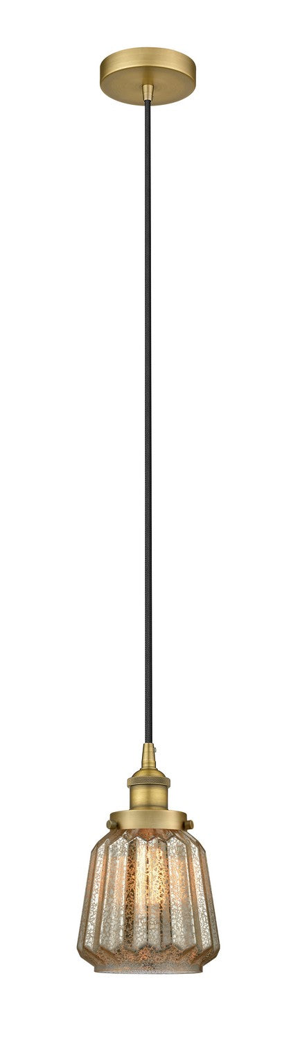 Innovations 616-1PH-BB-G146 One Light Mini Pendant, Brushed Brass